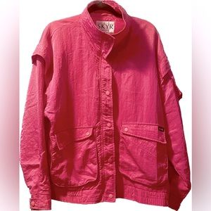SKYR Vintage 80's Hot Pink Bomber jacket Gorpcore / Barbiecore